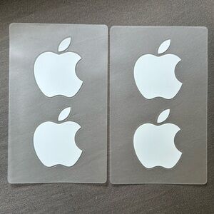 Apple Logo Decal Stickers Set of 4 Authentic
